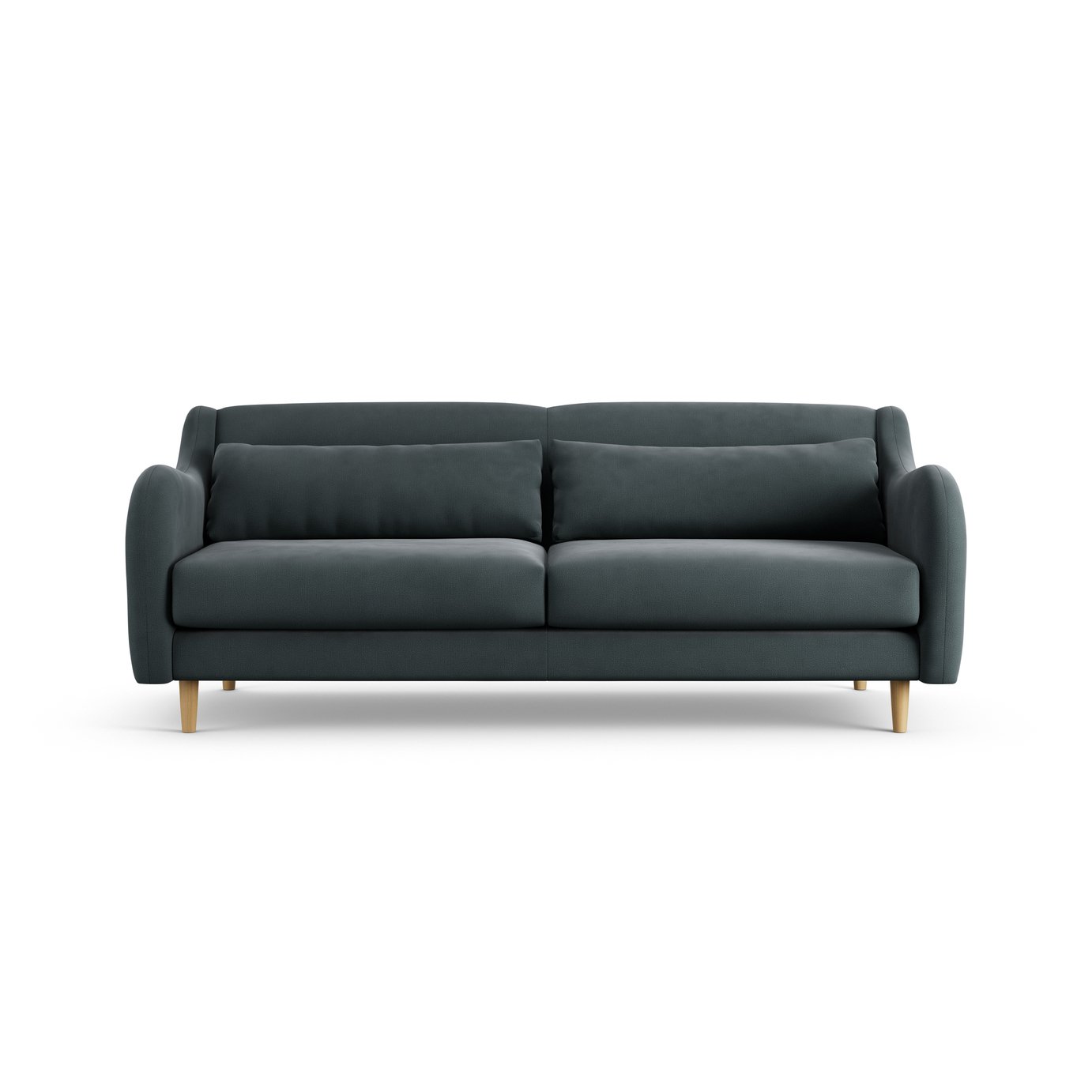 Habitat Turnmill Fabric 3 Seater Sofa - Charcoal - Ash Leg