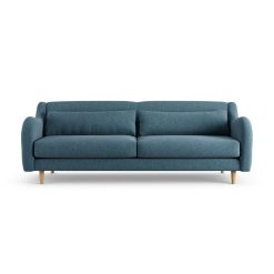 Habitat Turnmill Fabric 4 Seater Sofa - Blue - Ash Leg