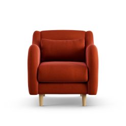 Habitat Turnmill Velvet Armchair - Orange - Ash Leg