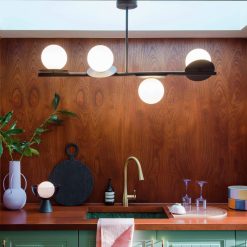 Houseof Opal Disk Metal Bathroom Ceiling Light - Charcoal