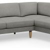 Hutch Fabric Curve Arm 6 Seater Corner Sofa - Dove Grey