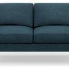 Hutch Fabric Round Arm 2 Seater Sofa - Aegean Blue