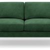 Hutch Velvet Round Arm 2 Seater Sofa - Sage Green