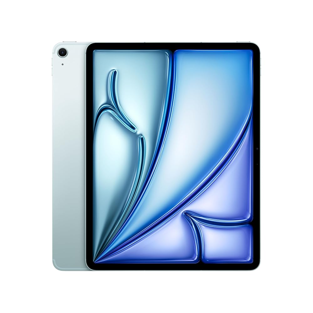 Apple iPad Air 13-inch (M2): Liquid Retina display, 128GB, Landscape 12MP Front Camera/12MP Back Camera, Wi-Fi 6E, Touch ID, All-Day Battery Life - Blue
