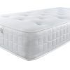 Aspire Beds Quad Comfort Natural Eco Fillings & AC Aspire-Cool Touch Luxury Tufted Sleep Surface Hybrid Bonnell Sprung Premium Mattress, White Border, 3ft Single (3ft x 6ft3)