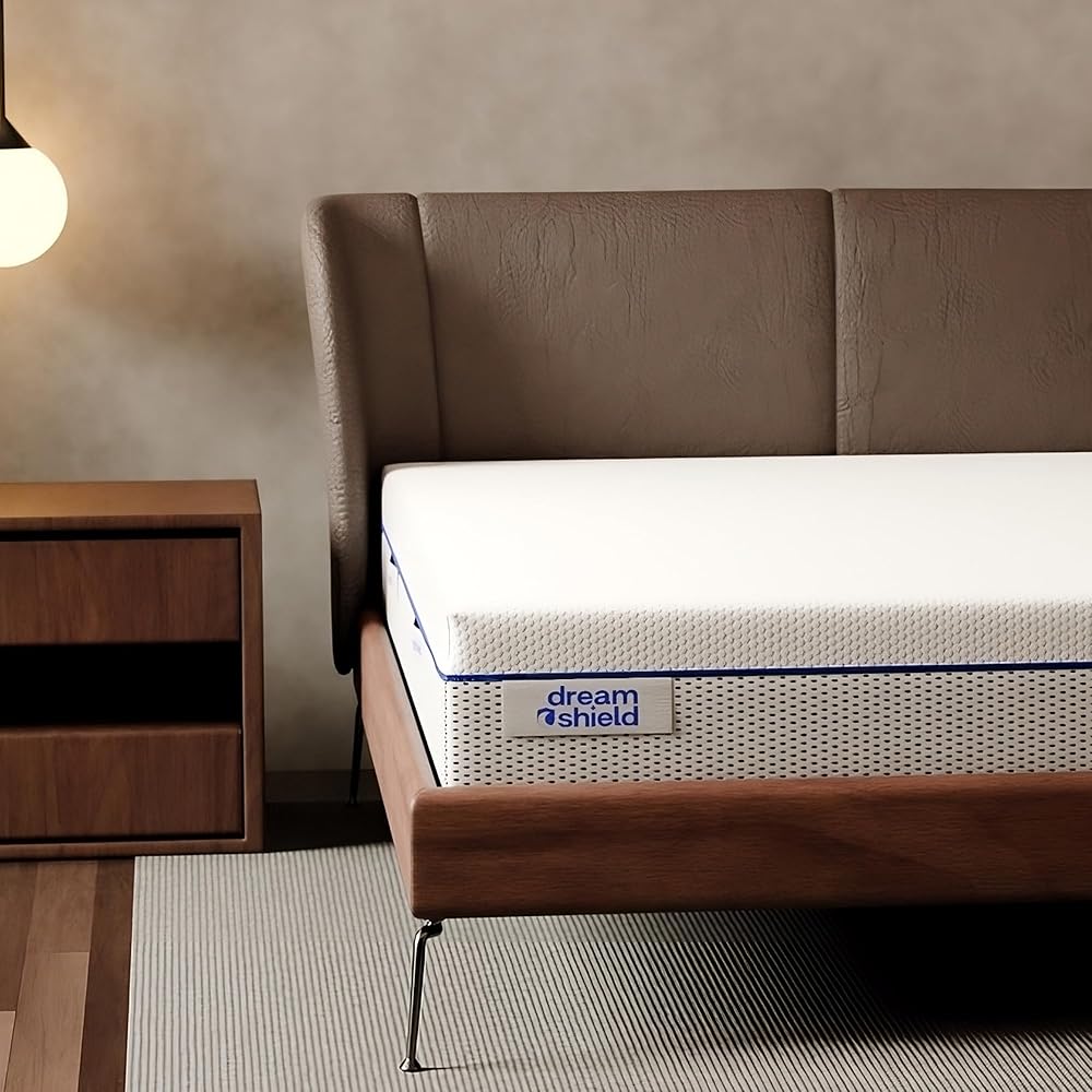 DREAM SHIELD DreamShield Hybrid Mattress - Comfort Foam Orthopedic Mattress with Motion Isolation Technology, Temperature-Regulating Cover, Medium Firm Support for Back Pain...