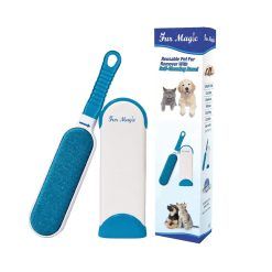 Fur Magic Pet Hair Remover Lint Brush With Self-Cleaning Base, Reusable Fluff Remover for Clothes, Double-Sided Fur Cleaner for Dog and Cat