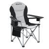 KingCamp XL Heavy Duty Camping Chair for Large People with Lumbar Back Support 350 LBS High Back Camping Chairs for Adults with Cooler Bag and Armrest for Outdoor Garden Picnic