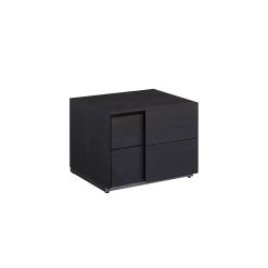 Koliyn Modern Luxury Master Bedroom Bedside Table, Smoked Wood Household Storage Cabinet