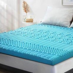 Luxury 7cm Deep Memory Foam Mattress Topper With 10 Zones Pressure Relief - Cooling Gel Infusion & Removable Zip Washable Cover included - Back Pain Orthopaedic Enhancer (4ft...
