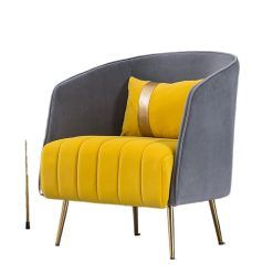 Luxury Velvet Armchair for Office Living Room Balcony Single Design Beauty Outdoor Chair Home Furniture for Waiting in Style