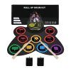 Lychee Electronic Drums Set Foldable, 9 Pads Roll-Up Stereo Electronic Drum Kit Built-in Speaker Drum Support External Connection, Great Holiday Xmas Birthday Gift for Kids &...