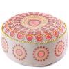 Mandala Life ART Bohemian Golden Pouf Ottoman Cover -60x20 cm - Luxury, Artisan Room Décor Pouffe for Meditation, Yoga, and Boho Chic Seating Area Stool– Accent Your Living...