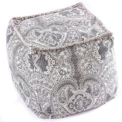 Mandala Life ART Bohemian Pouf Cube Cover- 50 cm –Luxury, Artisan Room Decor Pouffe - Boho Chic Seating Area Ottoman