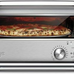 Sage - The Smart Oven Pizzaiolo - Pizza Oven - Brick Oven Performance for Wood Fired Style, Brushed Stainless Steel