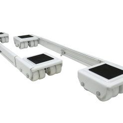 Select Hardware Extendable Appliance Furniture Rollers, Max Load 545kg, Adjustable Length 40-63.5cm, 1 Pack(2 Pieces)/1 Pair, White