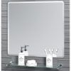 Showerdrape Trafalgar Square Frameless Bevelled Edges Large Small Wall Mounted Bathroom Mirror (45 x 45cm)
