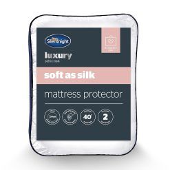 Silentnight Soft as Silk Mattress Protector Single Bed - Luxury 30cm Deep Fitted Mattress Pad Cover Topper with Silky Fibres for Luxurious Comfort - Hypoallergenic and Machine...