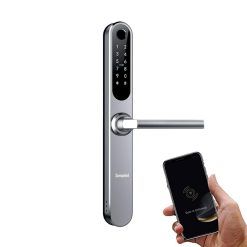 Simpled EF Weatherproof SlimSeries Smart Lock Touch, 7-in-1, Fingerprint Keyless Security Entry Door Lock, Bluetooth Electronic Deadbolt, Smartphone Access- Designed for The UK...