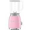 Smeg BLF03PKUK Retro 50's Style Jug Blender with Stainless Steel Blades, 4 Speed Settings and 3 Pre-set Programs, 1.5 Litre, 800W, Pink