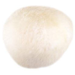 SNUGRUGS Luxury Smooth Genuine Sheepskin Pouffe, Seat, Foot Stool, Foot Rest
