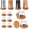 32 Pcs Chair Leg Floors Protectors Furniture Pads Floor Protectors for Hardwood Floors Large Chair Sliders Silicone Covers with Stronger Felt Pads Clear Large (Fit:30-40mm)