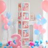 59Pcs Baby Shower Decorations Boxes for Boys Girls,White Transparent Balloon Boxes with 54 Letters(2sets of BABY+A-Z),Baby Blocks for Baby Shower,Birthday Party...