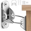 6 Packs Metal Furniture Straps, Baby Proofing Metal Anti-Tip Furniture Straps kit for Baby Proofing & Pet Protecting, Anti-Shedding, Secure Bookshelf, Cabinet, Dresser