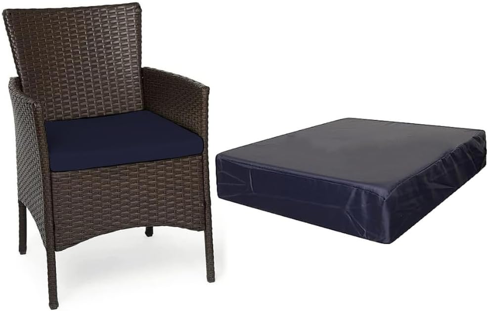 A ATH COLLECTION Outdoor Seat Cushion Pads for Rattan Furniture | Water Resistant Patio Padding | Comfy & Lightweight Garden Furniture Cushions Pad, ALL-PURPOSE Use (60cm x 60cm...