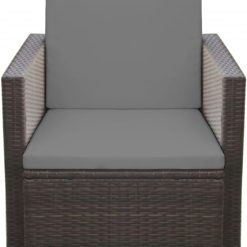 A ATH COLLECTION Rattan Outdoor Seat Cushion Pads Garden Furniture Cushions Chair Padding Patio Water Resistant 2, 3 or 4 Seater Patio Set Sofa Cushions Pads (2 Pc Grey Armchair)