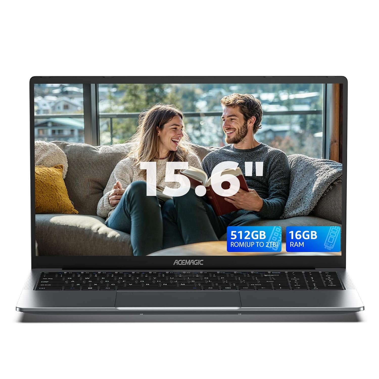ACEMAGIC 15.6 inch FHD Laptop Computer - Quad-Core N150 Processor Up to 3.6GHz(Beat N-100) Laptop, 16GB DDR4 512GB SSD Notebook, Support WiFi 5, BT5.0, 3*USB3.2, 5000mAh...