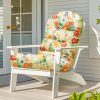Adirondack Garden Chair Cushion Waterproof Thicken 110x50x10 cm Patio Chair Cushions for Outdoor Indoor Furniture High Back Seat Pad with Ties for Rocking Chairs, Daisy