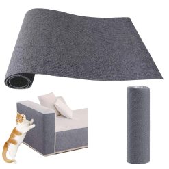 Anti Scratch Furniture Protector, Cat Scratcher, Adhesive Diy Cat Scratching Mat Reusable Protecting Couch From Pets Suitable for Pet Families (Grey)