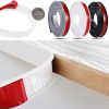Aongray U-Shape Self Adhesive Veneer Edge Banding, 5M*12mm Collapsible Edge, Childproofing Edge Protection Guards Edging Trim for Table Cabinet Furniture Restoration (White)