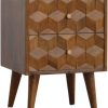 Artisan Furniture Chestnut Cube Curved Bedside