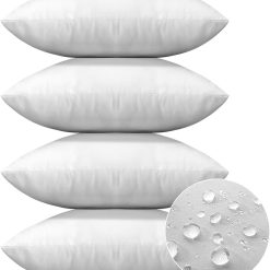 Artscope Premium Square Form Cushion Inner Pads, Set of 4 Waterproof Cushion Stuffer for Patio Garden Bench Sofa Farmhouse - Out-Indoor Decorative Pillows Inserts,...