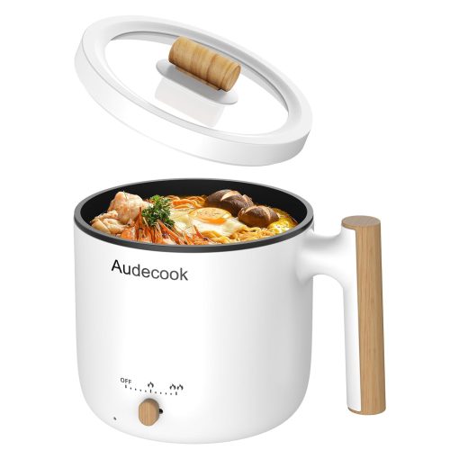 Audecook Electric Hot Pot, 1.8L Portable Non-Stick Mini Multi Cooker ...