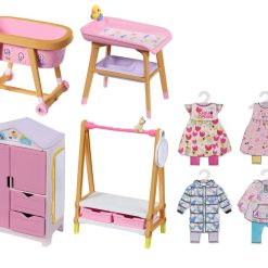 BABY born Minis Playset Furniture 906163 - Exclusive Scandi-Inspired Furniture Set for BABY born Minis Dolls and Playsets - Suitable for Kids From 3+ Years