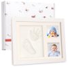 Baby Handprint Footprint Kit, Baby Photo Frame Kit for Newborn Baby Girls and Boys, Baby Shower Gifts, New Parents Gift, Perfect Baby Memory and Nursery Room Decoration