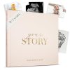 Baby Memory Book | New Baby Photo Scrapbook & Record Journal | 132 Page Newborn Shower Gift & Photo Journal Album for Baby Boys and Girls | 4x6 and 5x7 Photos | Cream