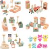 BananMelonBM 50 Pack Kids Little Dollhouse Furniture Set Toys House Big Dreams for Baby Children Girls Boys Age 3+,Miniature Accessories Educational Pretend Play Toys for Toddler