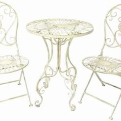 BLAISDON BISTRO SET - Antique Cream, Blaisdon Garden Furniture, 73 x 60 x 60 cm Table