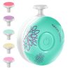 Brencco Electric Nail File for Baby with Six Interchangeable Grinding Heads, Low Noise Newborn Nail Trimmer
