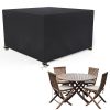 BROSYDA Garden Furniture Covers Waterproof 126x126x74cm with Air Vent, Heavy Duty 600D Rectangle Patio Outdoor Furniture Set Covers PU Coating, with Close Straps and Drawstring...
