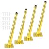 Cjueiom 12 Inch / 30cm Oblique Furniture Legs Gold Sofa Legs Set of 4, Mid-Century Couch Legs Heavy Duty Coffee Table Legs, Tapered Chair Feet Metal Cabinet Legs Replacement for...