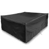 COMLAX FIELD Garden Furniture Covers 260x260x110cm, Outdoor Furniture Covers Waterproof, Large Rectangular Garden Table Cover, Windproof & Dustproof, Anti-UV Patio Furniture Cover