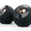 CREATIVE Pebble V2 - Minimalistic 2.0 USB-C Powered Desktop Speakers, 3.5 mm AUX-in, Up to 8W RMS Power for Computers and Laptops, Type-A Adapter Included and Extended Cable...