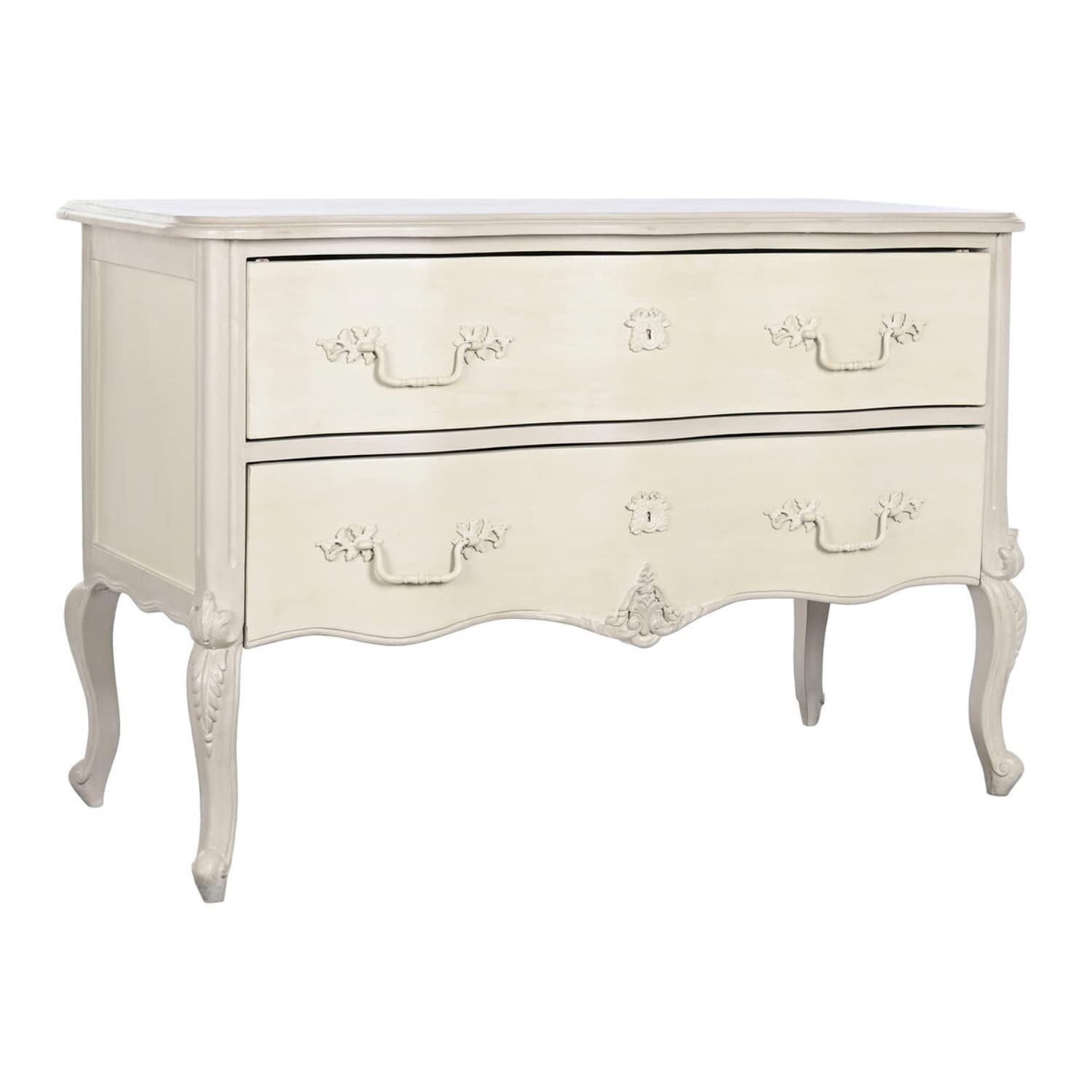 DKD Home Decor Chest of Drawers, Engineered Mango Wood, Estándar