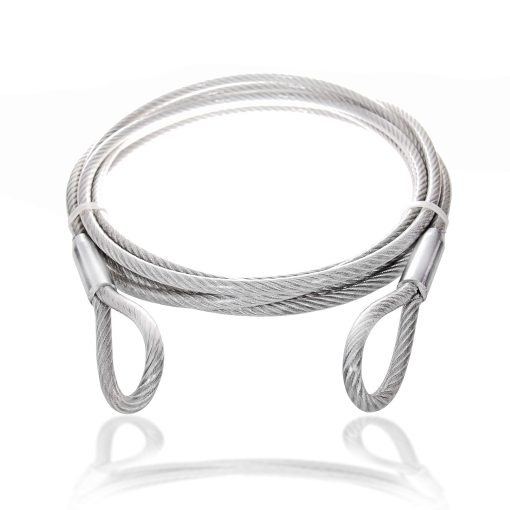 Drahtseile24 Steel Cable, Coated, with Eyelets, Steel Cable with Loops ...