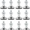 Drenky Adjustable Levelling Feet, 12 Packs M10x30mm Metal Furniture Leveler Heavy Duty Thread Glides with T-Nuts and Screw Nuts Silent Non-Slip Base